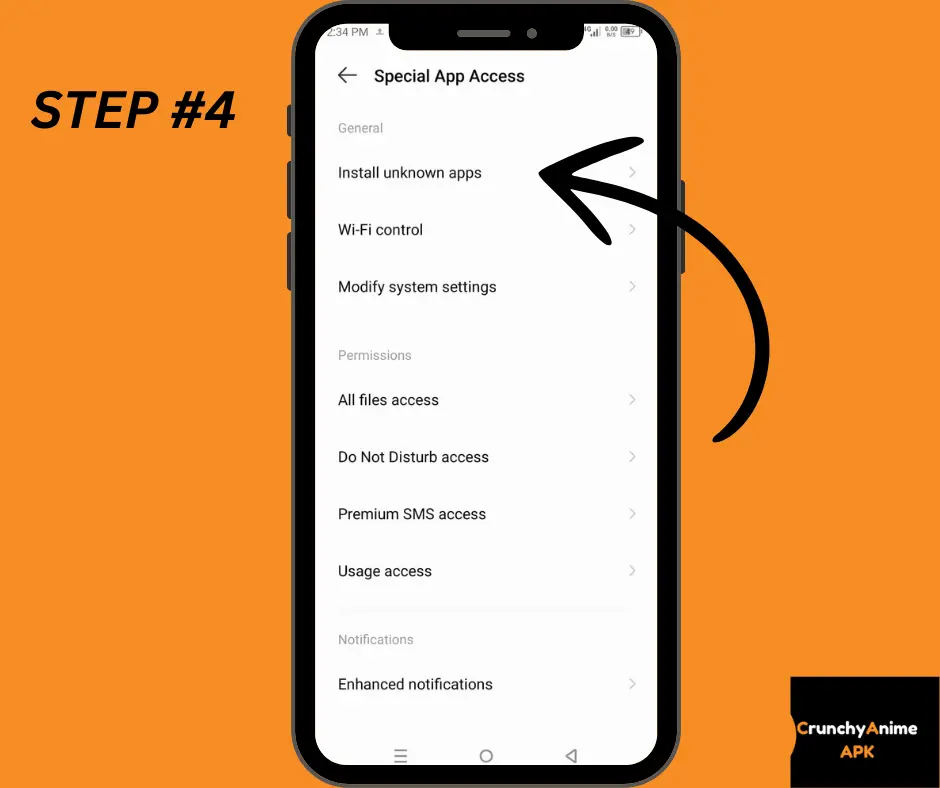 STEP 4 Allow Installation from Unknown Sources